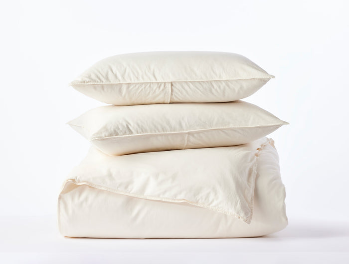 Coyuchi Organic Crinkled Percale™ Duvet Set