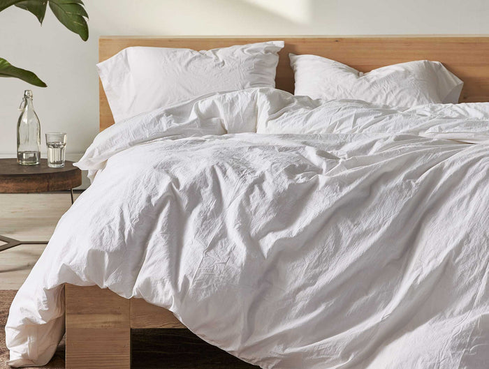 Coyuchi Organic Crinkled Percale™ Duvet Set