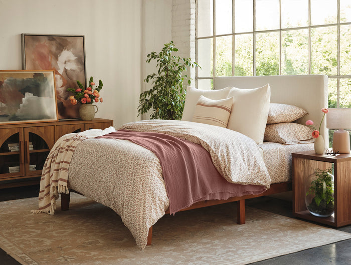 Coyuchi Organic Print Percale Duvet Cover
