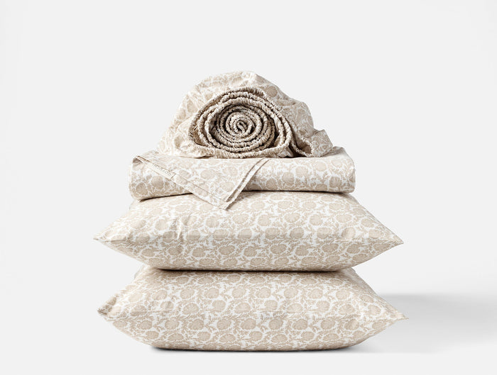Coyuchi Organic Print Percale Sheet Set
