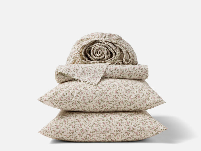 Coyuchi Organic Print Percale Sheet Set