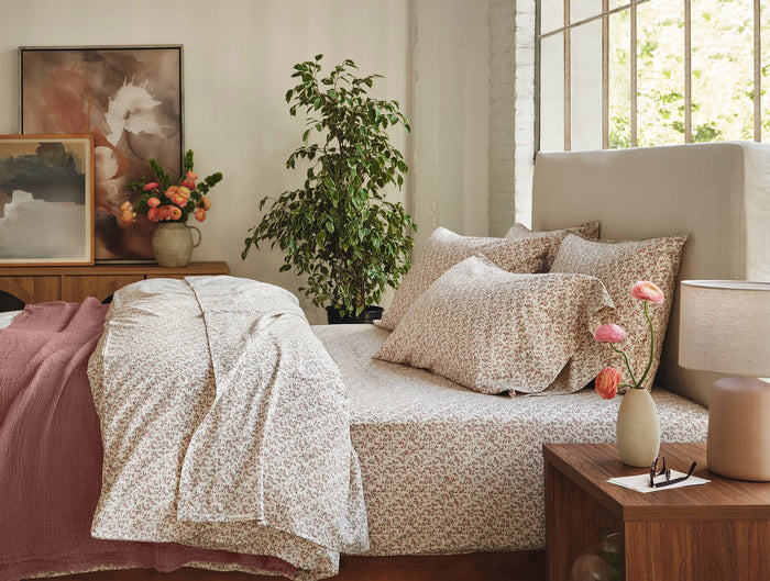 Coyuchi Organic Print Percale Sheet Set