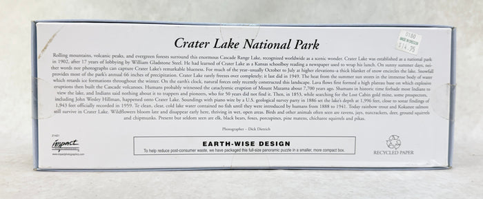Crater Lake National Park 500+ Piece Panorama Puzzle - Brand New!