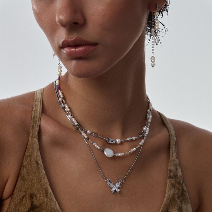Crystal Butterfly Necklace - Flaire & Co.