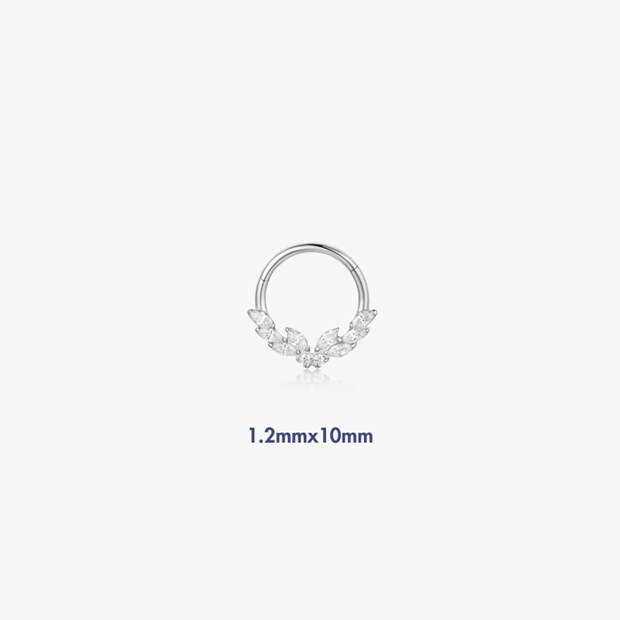 Crystal Butterfly Titanium Hoop (Single) - Flaire & Co.