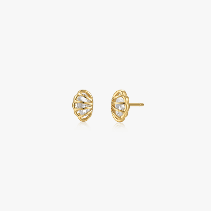 Crystal Shell Studs - Flaire & Co.