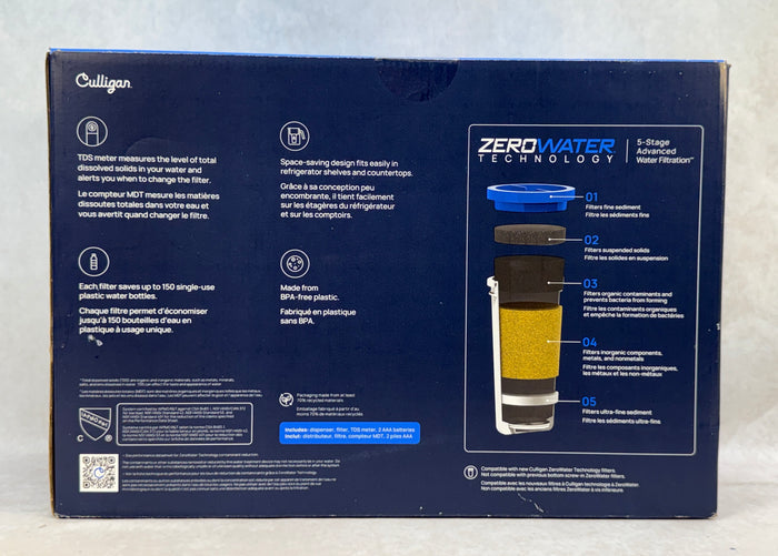 Culligan Zerowater 32 Cup Water Filtration Dispenser - Brand New!
