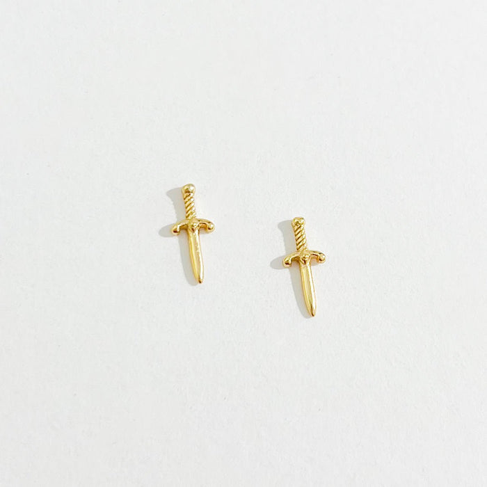 Dagger Studs in Gold - Flaire & Co.