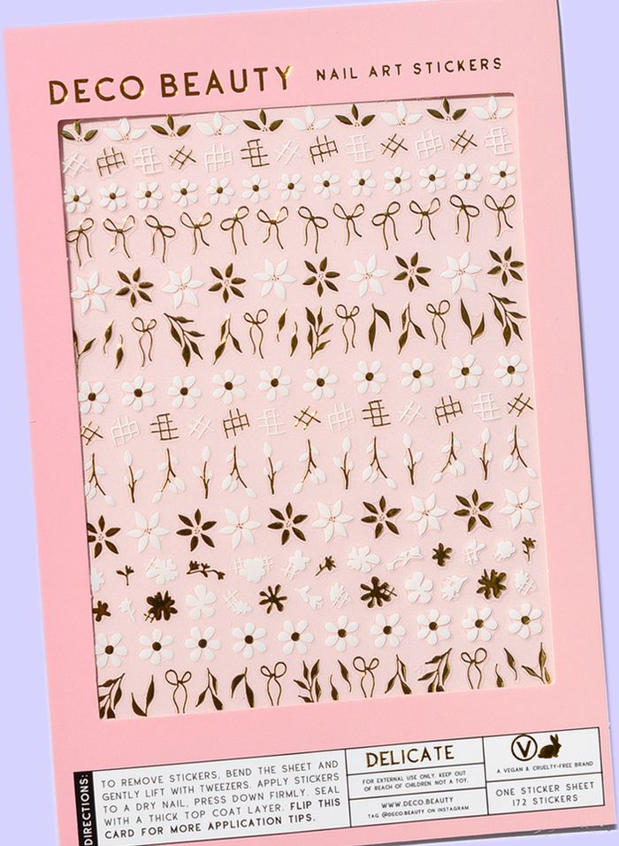 Delicate sheet flat lay slanted on purple background