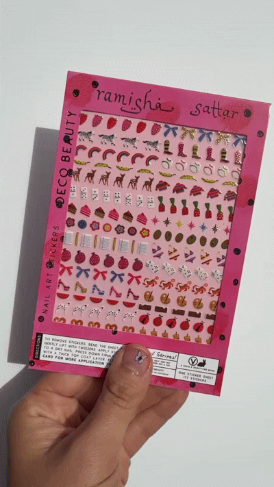 Dots & Stripes nail art sheet gif