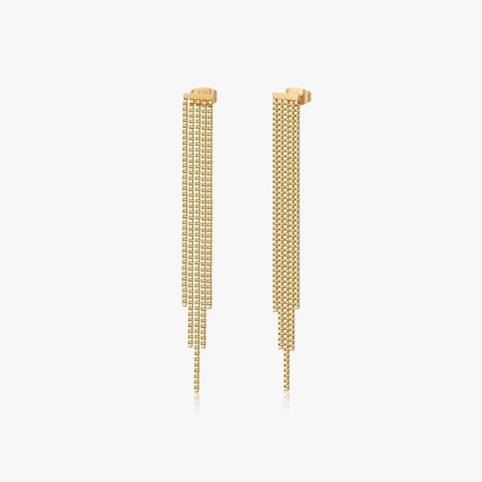 Drop Chain Earrings in Gold - Flaire & Co.