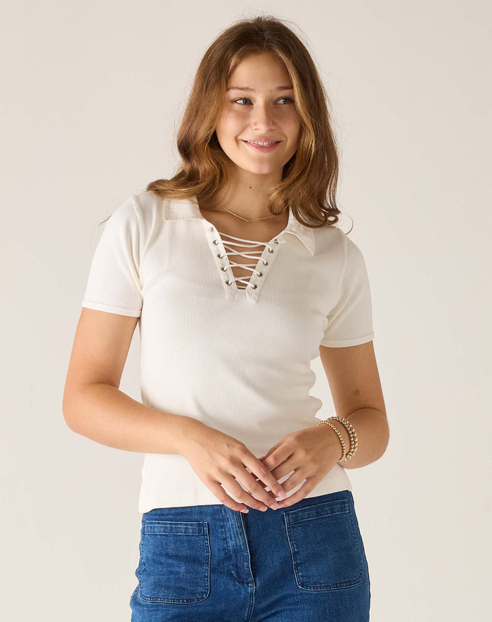 Earhart Lace Up Tee