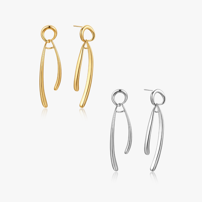 Elara Sculptural Drop Earrings