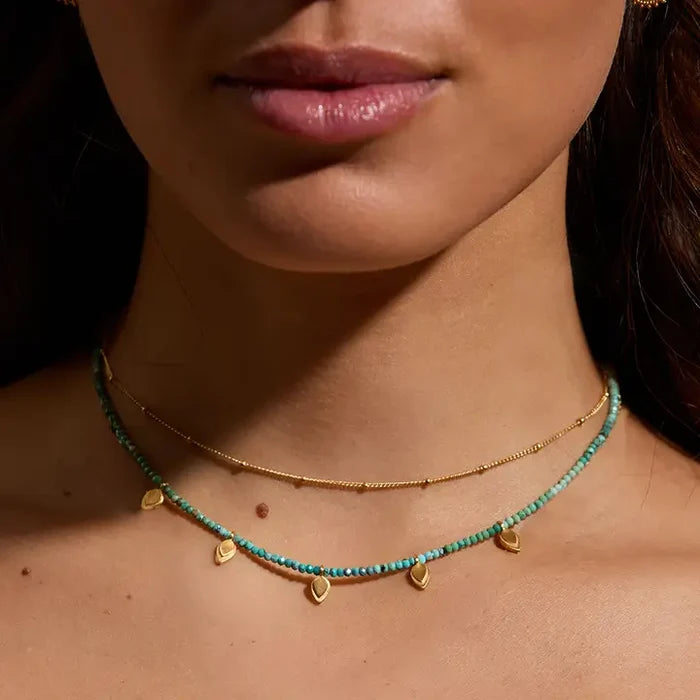 Emerging Hope Turquoise Petal Choker