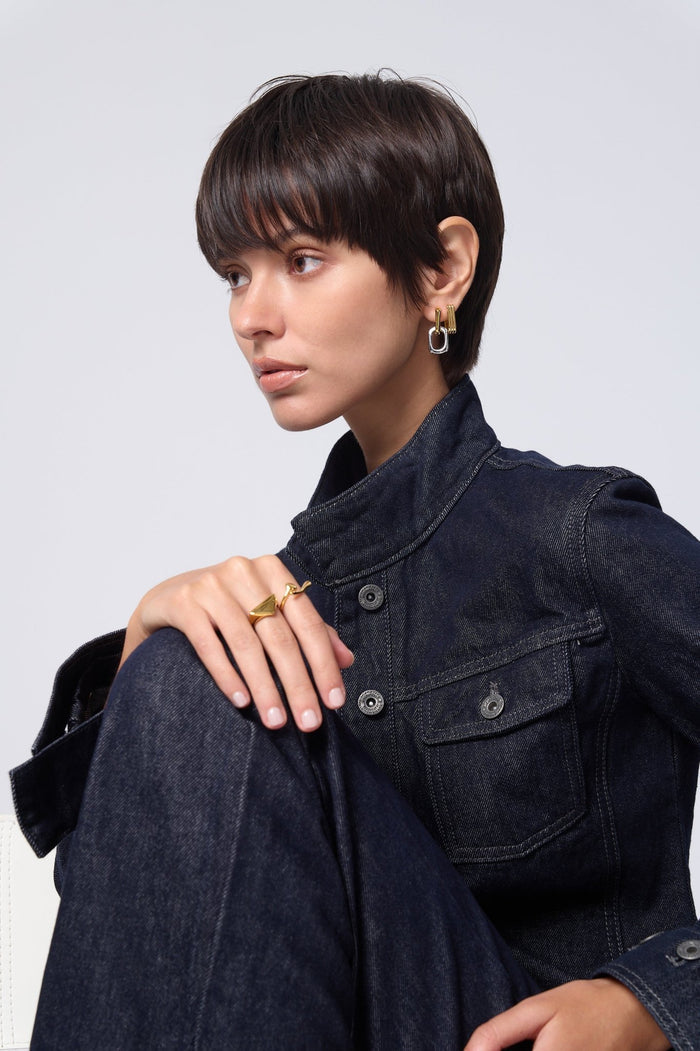 Tessa Rectangle Hoops - Flaire & Co.