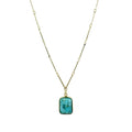 Faceted Turquoise Rectangle Necklace