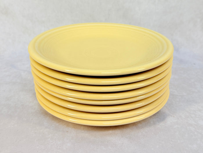 Fiesta Pale Yellow 7" Side Plates - Lot of 8