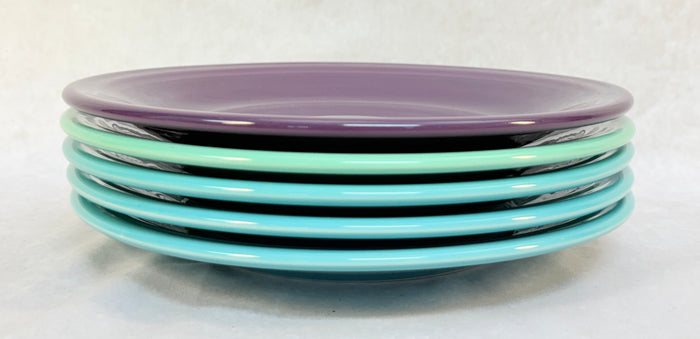 Fiesta Turquoise, Green & Mulberry Plates & Bowls - Lot of 10