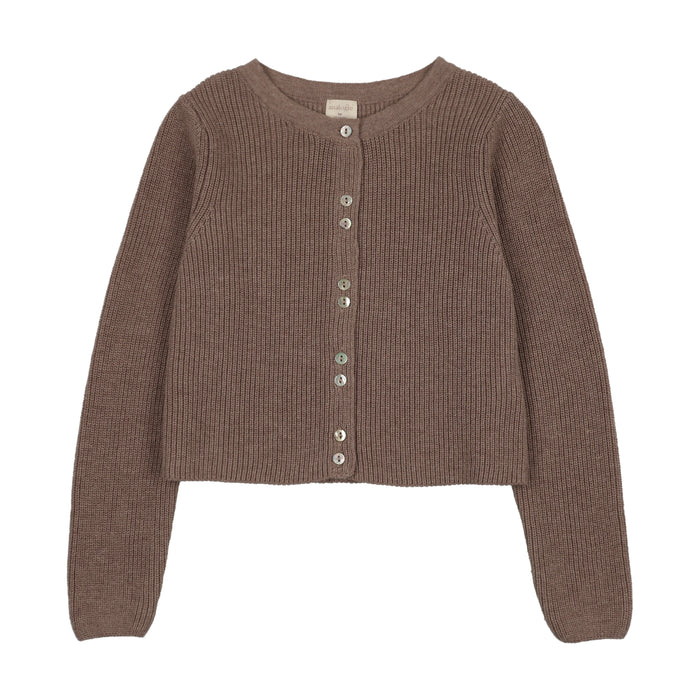 Fine Knit Cardigan-Misty Oat Heather