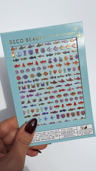 Gif closeup of sticker sheet Fish Food