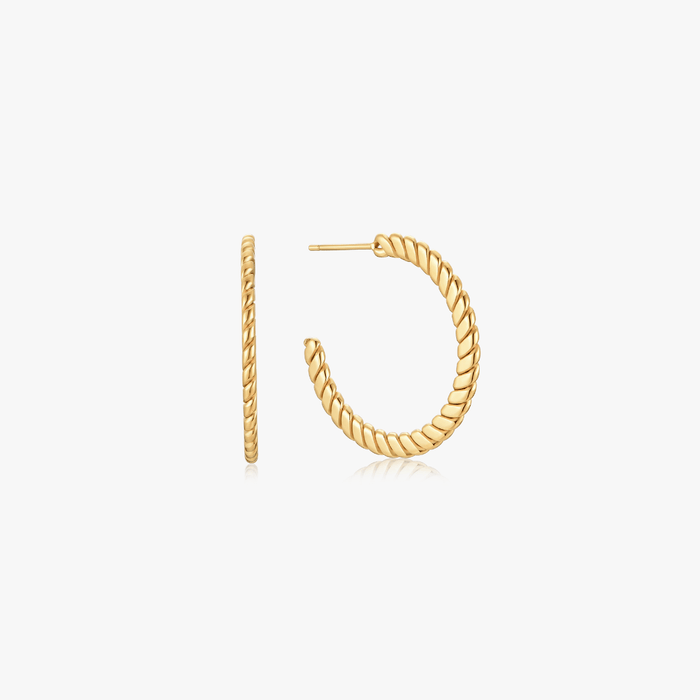 Flat Twisted Hoops - Flaire & Co.