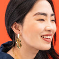 Flora Triple Leaf Earrings - The Riviera Towel Company