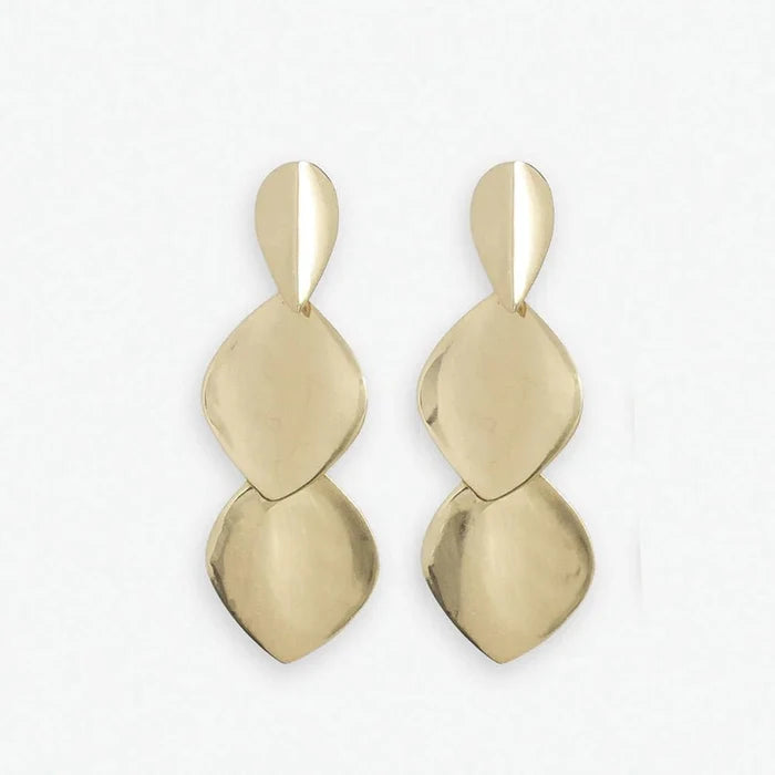 Flora Triple Leaf Earrings - The Riviera Towel Company