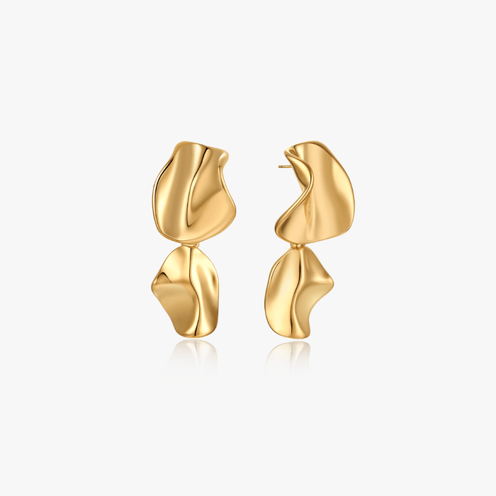 Freya Organic Texture Drop Earrings - Flaire & Co.