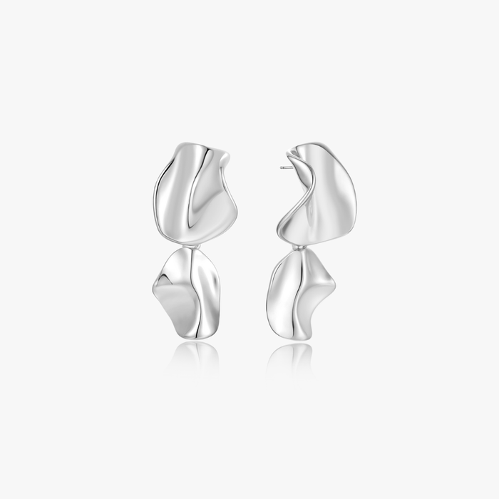 Freya Organic Texture Drop Earrings - Flaire & Co.