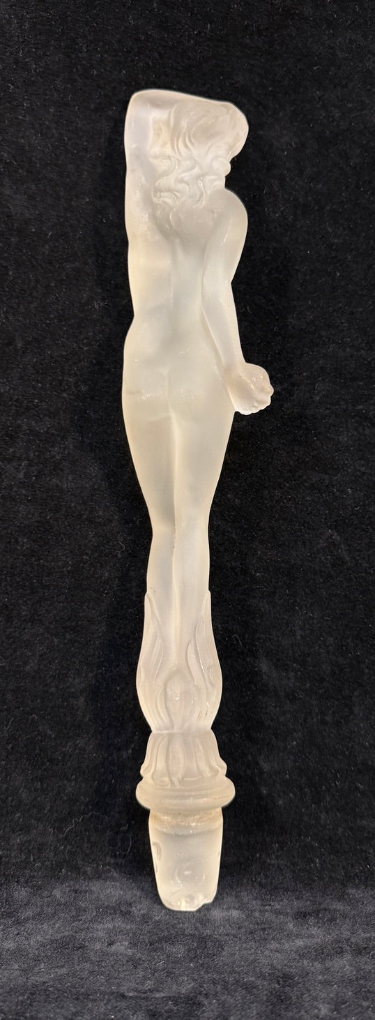 Frosted Glass Figural Bottle Stopper