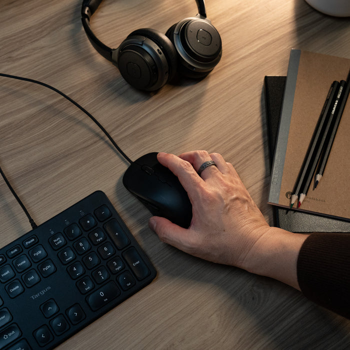 Full-Size Wired EcoSmart® Keyboard & Mouse Combo