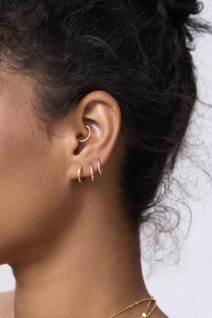 Geometric Gem Titanium Clicker Hoop (Single) - Flaire & Co.