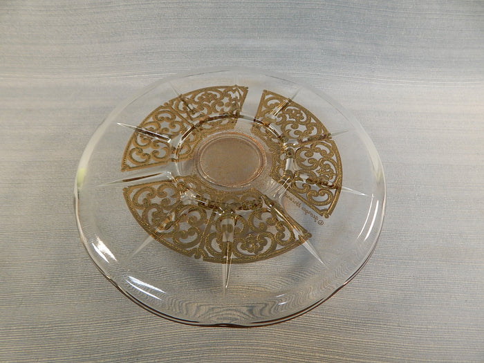 Georges Briard Gold Crudite and Dip Platter