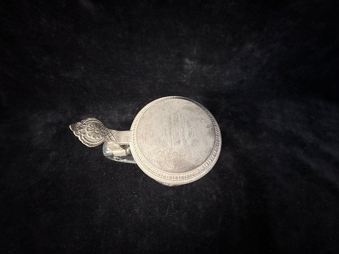 German Engraved Glass Beer Tankard