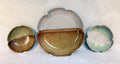 Glazed Stoneware Serving Dish and Two Side Dishes