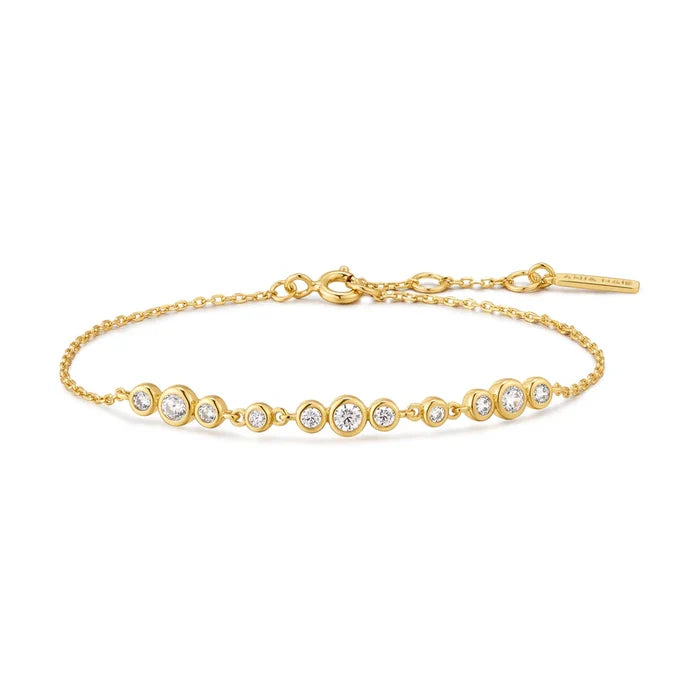 Gold Graduated Bezel Bracelet