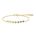 Gold Green Station Bracelet