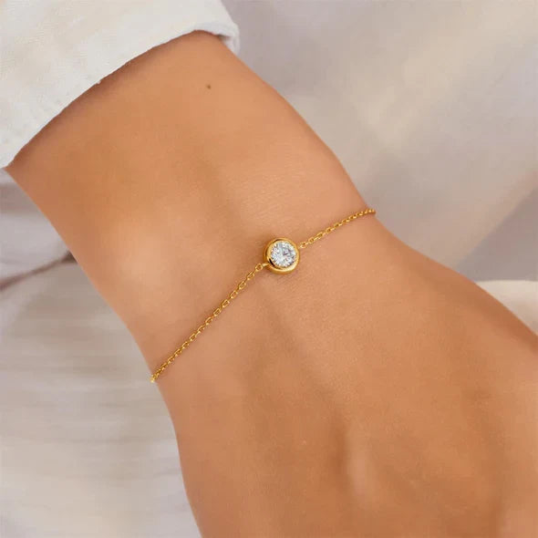 Gold Just You Solitaire Bracelet