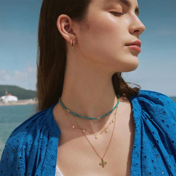 Gold Leaf Station Necklace