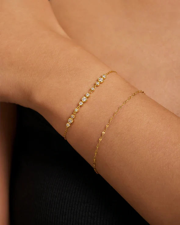 Gold Textured Chain Bracelet