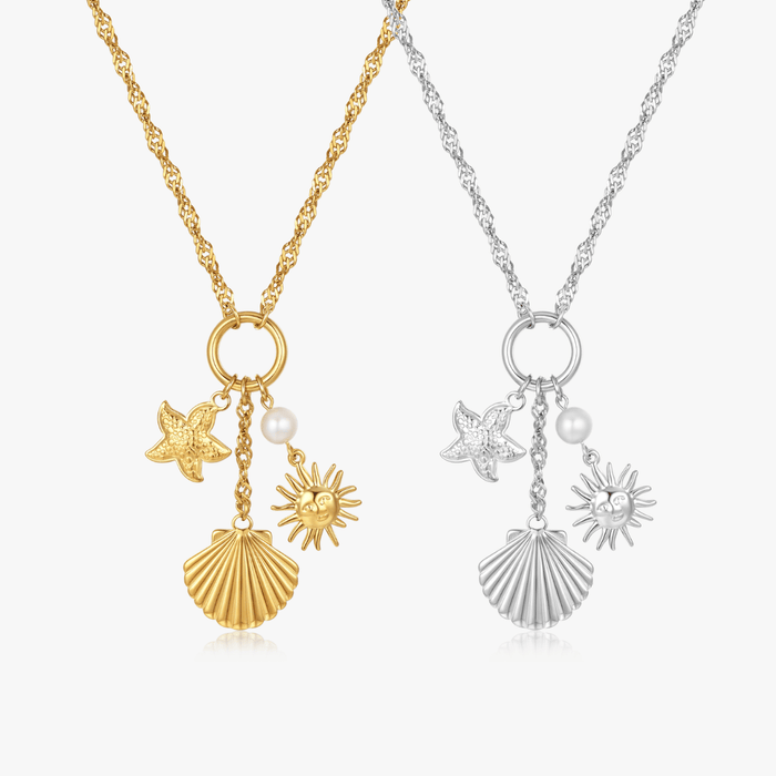 Golden Tides Charm Necklace - Flaire & Co.