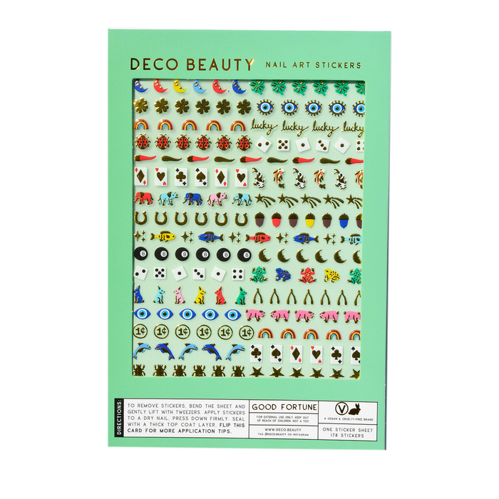Good Fortune sheet flat lay on a white background