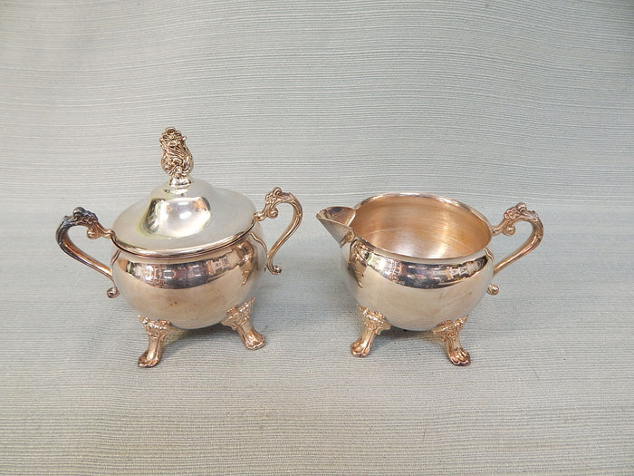 Gorham "Newport" Silver Plate Sugar and Creamer