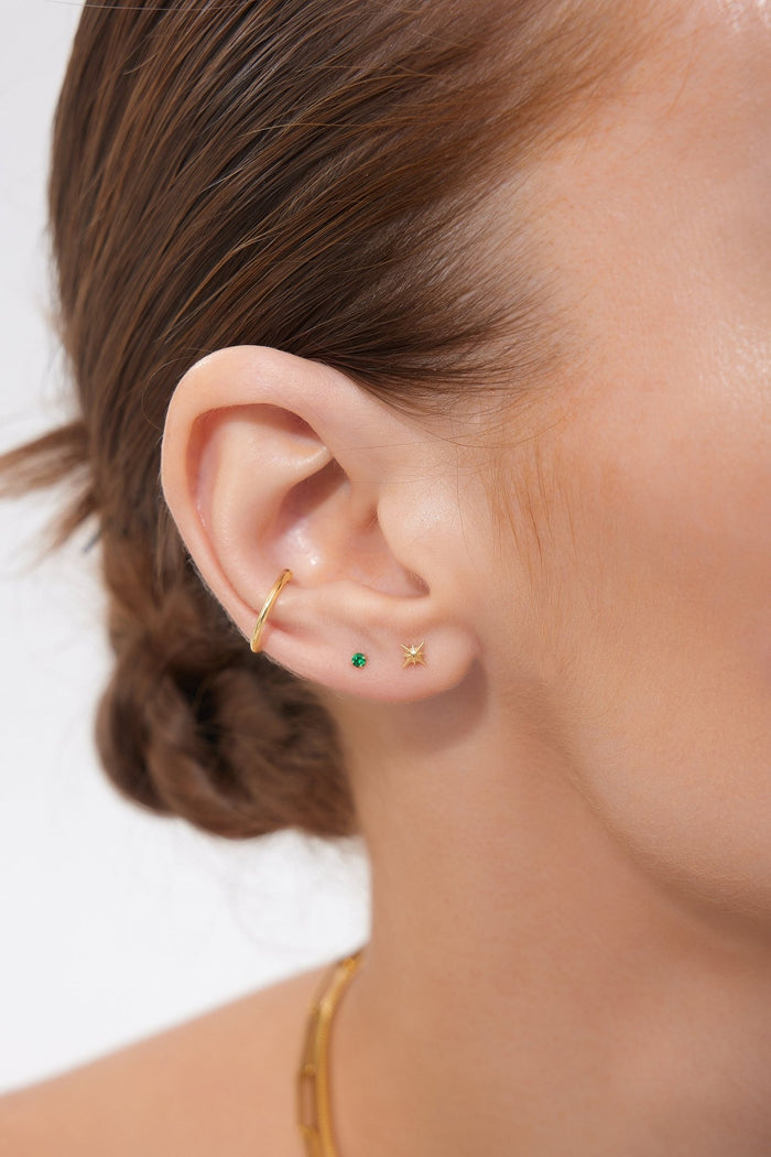 Green 2mm CZ Titanium Flat Back Stud (Single) - Flaire & Co.