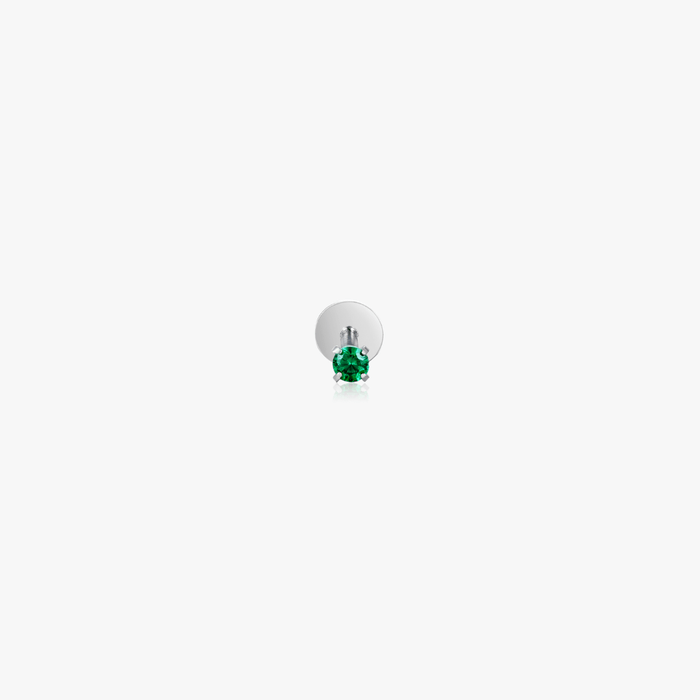 Green 2mm CZ Titanium Flat Back Stud (Single) - Flaire & Co.