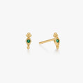 Green Gem Freya Studs in Gold - Flaire & Co.