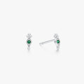 Green Gem Freya Studs in Silver - Flaire & Co.