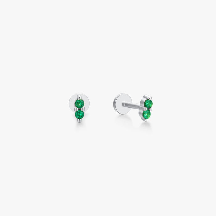 Green Mini Shimmer Threadless Flat Back Studs - Flaire & Co.