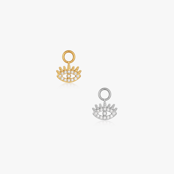 Guardian Eye Pave Hoop Charm (Single) - Flaire & Co.