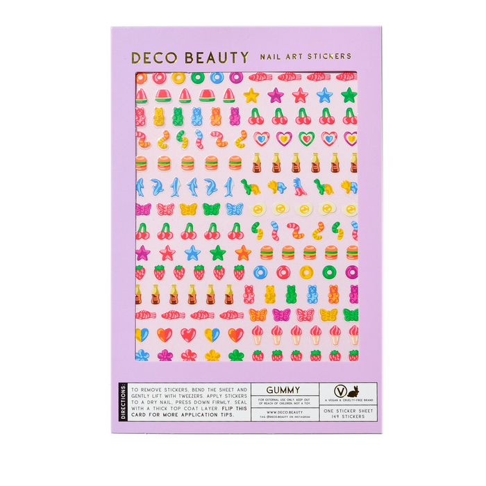 Gummy sheet flat lay on white background